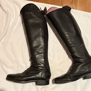 Ariat Black Leather Tall field Riding Boots